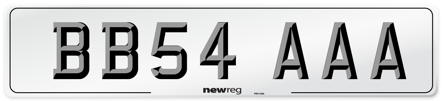 BB54 AAA Number Plate from New Reg